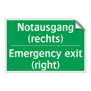 Notausgang (rechts) - Emergency exit (right)