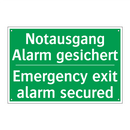 Notausgang Alarm gesichert - Emergency exit alarm secured