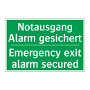 Notausgang Alarm gesichert - Emergency exit alarm secured