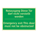 Notausgang Diese Tür darf nicht /.../ - Emergency exit This door must /.../