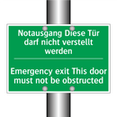Notausgang Diese Tür darf nicht /.../ - Emergency exit This door must /.../