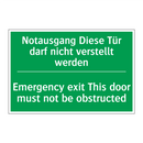 Notausgang Diese Tür darf nicht /.../ - Emergency exit This door must /.../