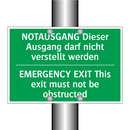 NOTAUSGANG Dieser Ausgang darf /.../ - EMERGENCY EXIT This exit must /.../