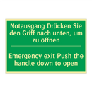 Notausgang Drücken Sie den Griff /.../ - Emergency exit Push the handle /.../