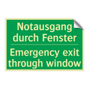 Notausgang durch Fenster - Emergency exit through window