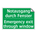 Notausgang durch Fenster - Emergency exit through window