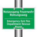 Notausgang Feuerwehr Rettungsweg /.../ - Emergency Exit Fire Department /.../