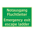Notausgang Fluchtleiter - Emergency exit escape ladder