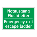 Notausgang Fluchtleiter - Emergency exit escape ladder