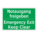 Notausgang freigeben - Emergency Exit Keep Clear