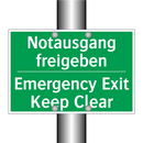 Notausgang freigeben - Emergency Exit Keep Clear