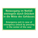 Notausgang im Notfall entriegeln /.../ - Emergency exit in case of emergency /.../