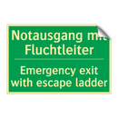 Notausgang mit Fluchtleiter - Emergency exit with escape ladder /.../