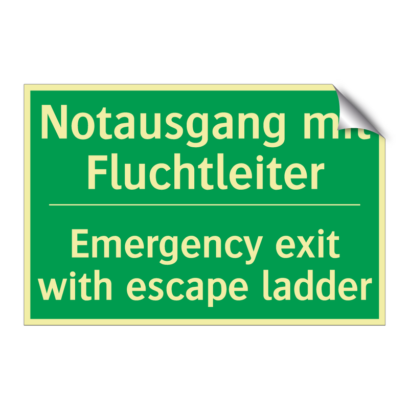 Notausgang mit Fluchtleiter - Emergency exit with escape ladder /.../