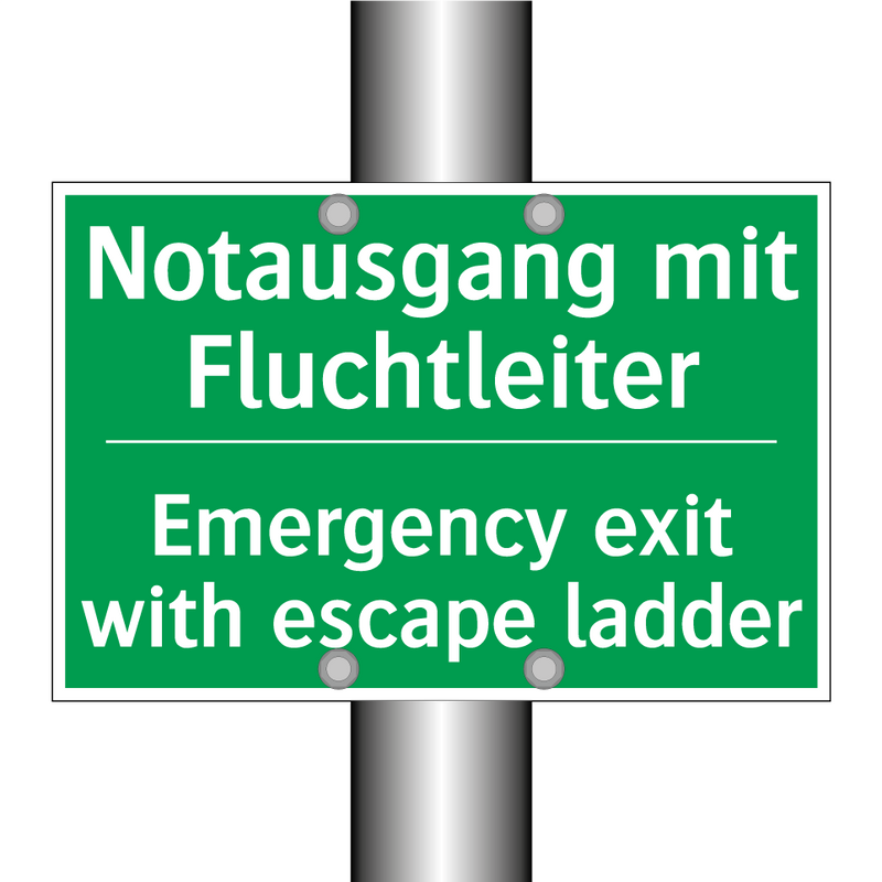 Notausgang mit Fluchtleiter - Emergency exit with escape ladder /.../