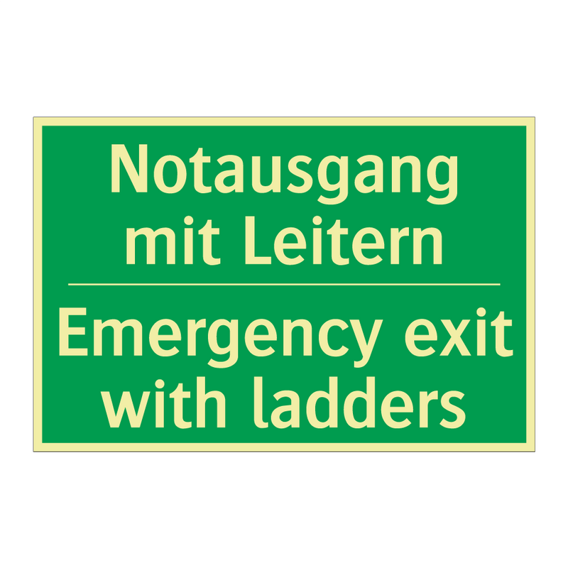 Notausgang mit Leitern - Emergency exit with ladders