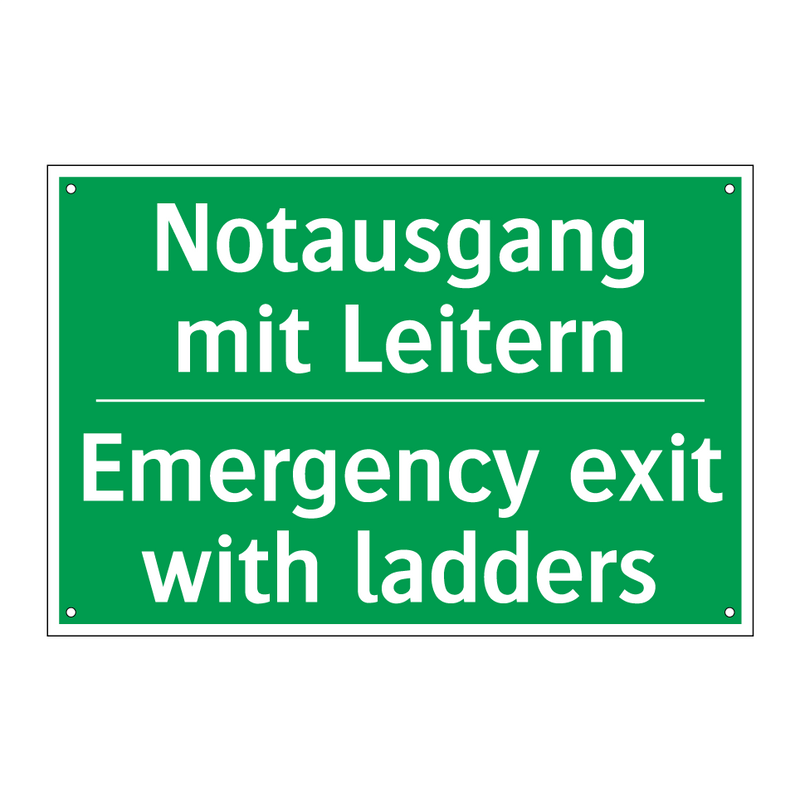 Notausgang mit Leitern - Emergency exit with ladders