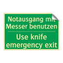 Notausgang mit Messer benutzen - Use knife emergency exit
