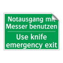 Notausgang mit Messer benutzen - Use knife emergency exit