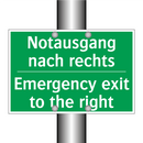 Notausgang nach rechts - Emergency exit to the right