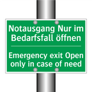 Notausgang Nur im Bedarfsfall /.../ - Emergency exit Open only in case /.../