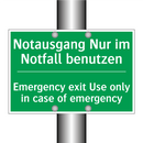 Notausgang Nur im Notfall benutzen /.../ - Emergency exit Use only in case /.../