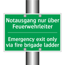 Notausgang nur über Feuerwehrleiter /.../ - Emergency exit only via fire brigade /.../