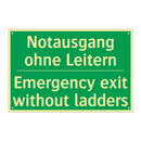 Notausgang ohne Leitern - Emergency exit without ladders
