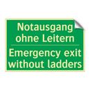 Notausgang ohne Leitern - Emergency exit without ladders