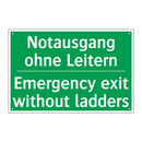 Notausgang ohne Leitern - Emergency exit without ladders