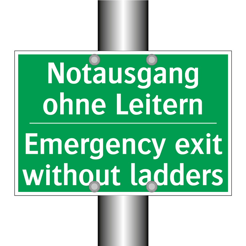 Notausgang ohne Leitern - Emergency exit without ladders