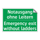 Notausgang ohne Leitern - Emergency exit without ladders