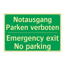 Notausgang Parken verboten - Emergency exit No parking