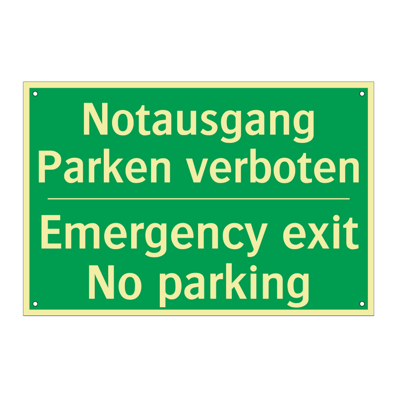 Notausgang Parken verboten - Emergency exit No parking