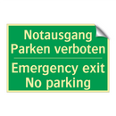 Notausgang Parken verboten - Emergency exit No parking