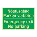 Notausgang Parken verboten - Emergency exit No parking