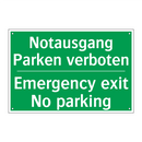 Notausgang Parken verboten - Emergency exit No parking