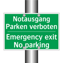 Notausgang Parken verboten - Emergency exit No parking