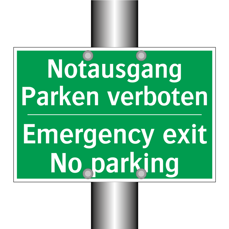 Notausgang Parken verboten - Emergency exit No parking