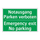 Notausgang Parken verboten - Emergency exit No parking