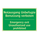 Notausgang Unbefugte Benutzung /.../ - Emergency exit Unauthorized use /.../