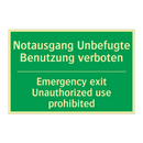 Notausgang Unbefugte Benutzung /.../ - Emergency exit Unauthorized use /.../