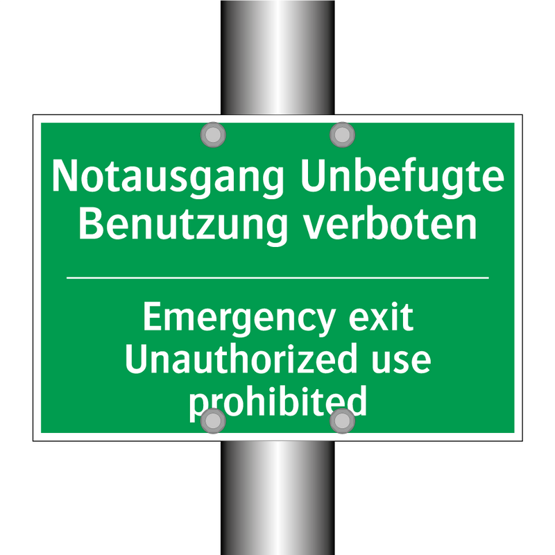 Notausgang Unbefugte Benutzung /.../ - Emergency exit Unauthorized use /.../
