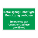 Notausgang Unbefugte Benutzung /.../ - Emergency exit Unauthorized use /.../