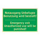 Notausgang Unbefugte Benutzung /.../ - Emergency exit Unauthorized use /.../