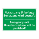 Notausgang Unbefugte Benutzung /.../ - Emergency exit Unauthorized use /.../