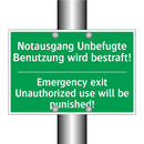 Notausgang Unbefugte Benutzung /.../ - Emergency exit Unauthorized use /.../