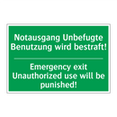 Notausgang Unbefugte Benutzung /.../ - Emergency exit Unauthorized use /.../