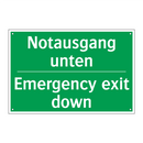 Notausgang unten - Emergency exit down