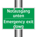 Notausgang unten - Emergency exit down